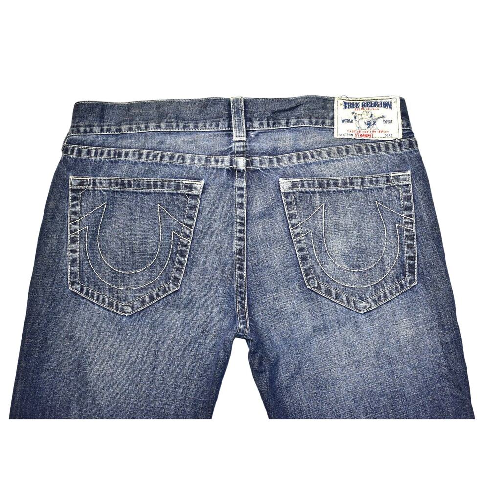 B4 Auth TRUE RELIGION Straight Nat SN Zip Fly Jeans Size 38